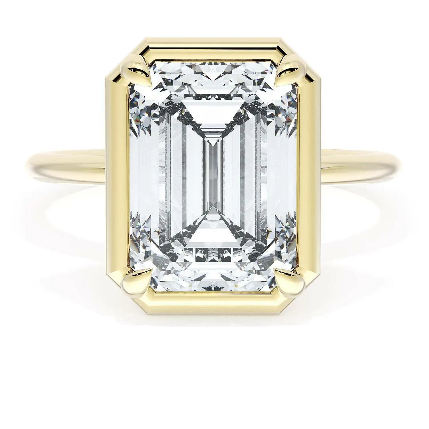 Emerald Solitaire Engagement Ring