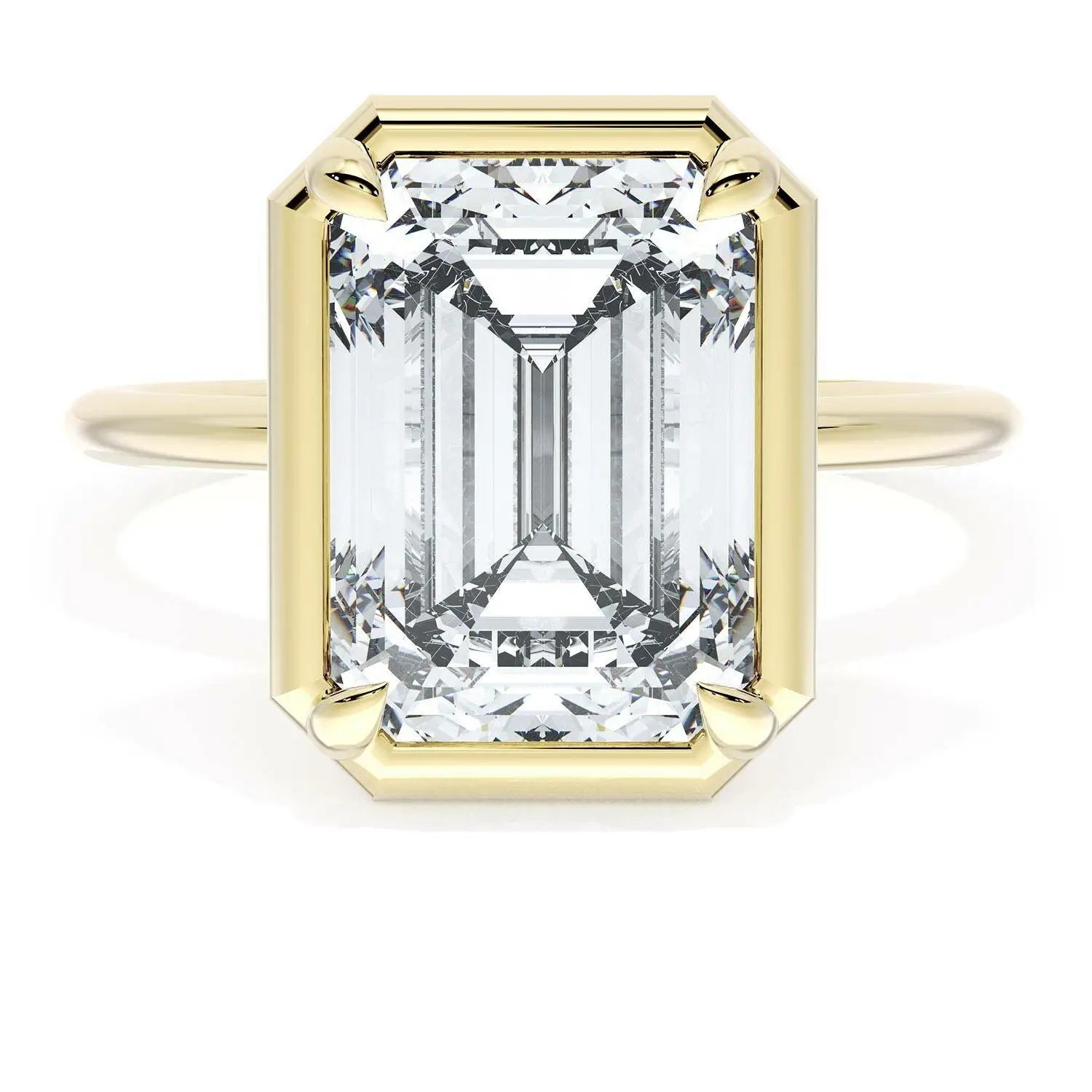 Emerald Solitaire Engagement Ring