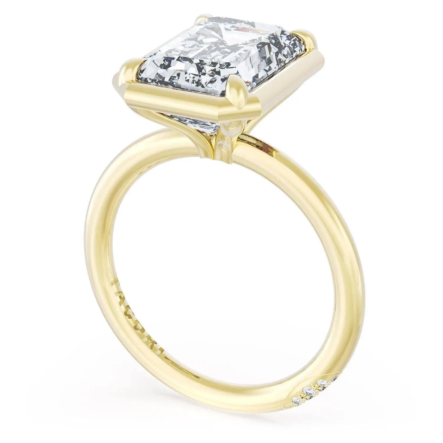 Emerald Solitaire Engagement Ring