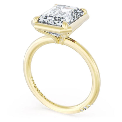 Emerald Solitaire Engagement Ring