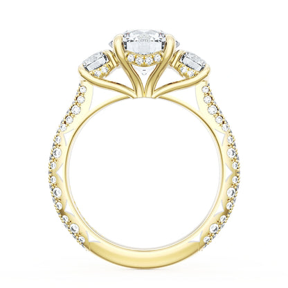 Round 3-Stone Engagement Ring