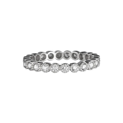 Bezel White Diamond Band