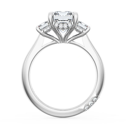  Emerald 3-Stone Engagement Ring