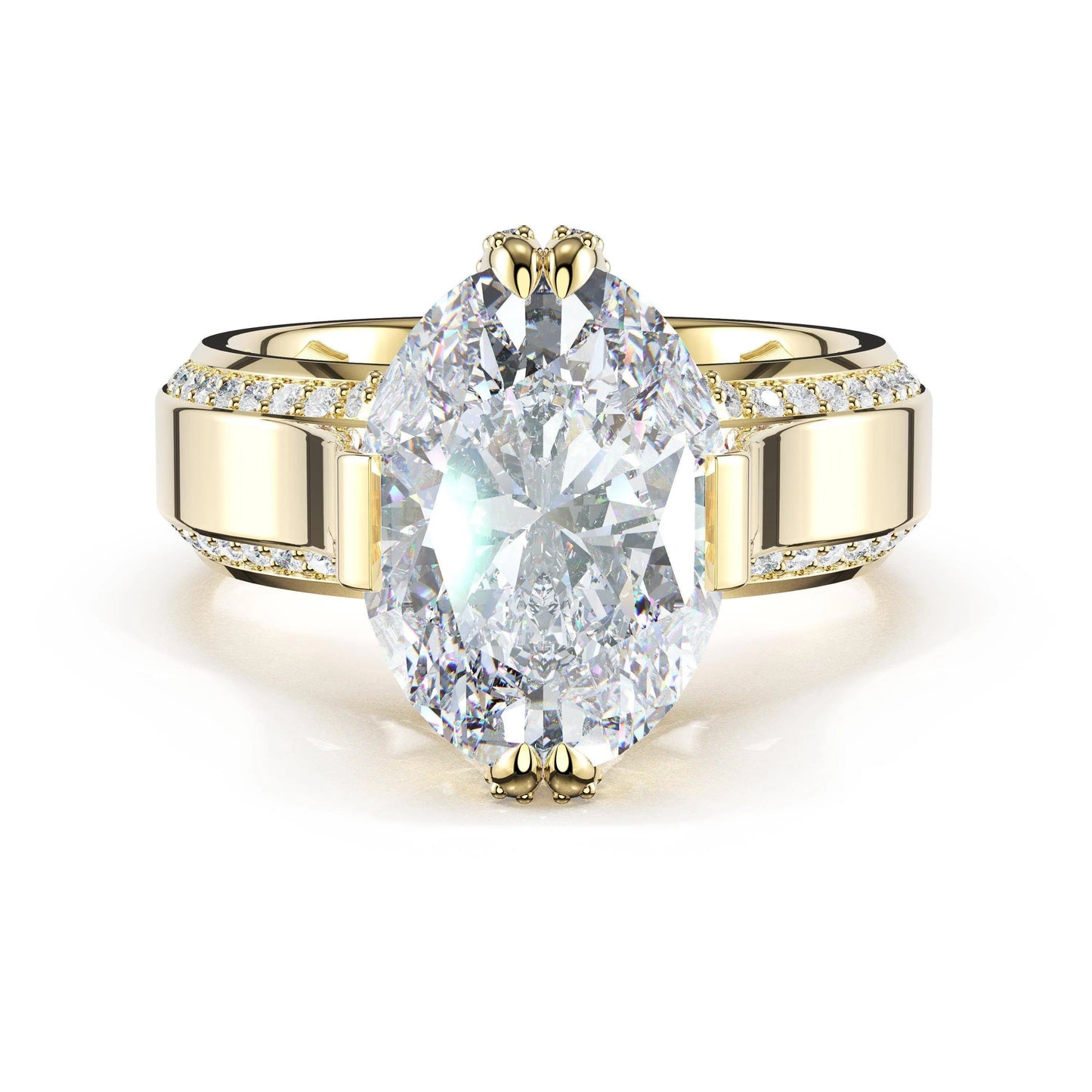 Tacori Sculpted Crescent | Oval Wide Band Solitaire Engagement Ring