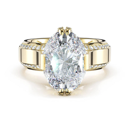 Tacori Sculpted Crescent | Oval Wide Band Solitaire Engagement Ring
