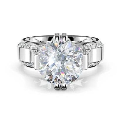 Tacori Sculpted Crescent | Round Wide Band Solitaire Engagement Ring