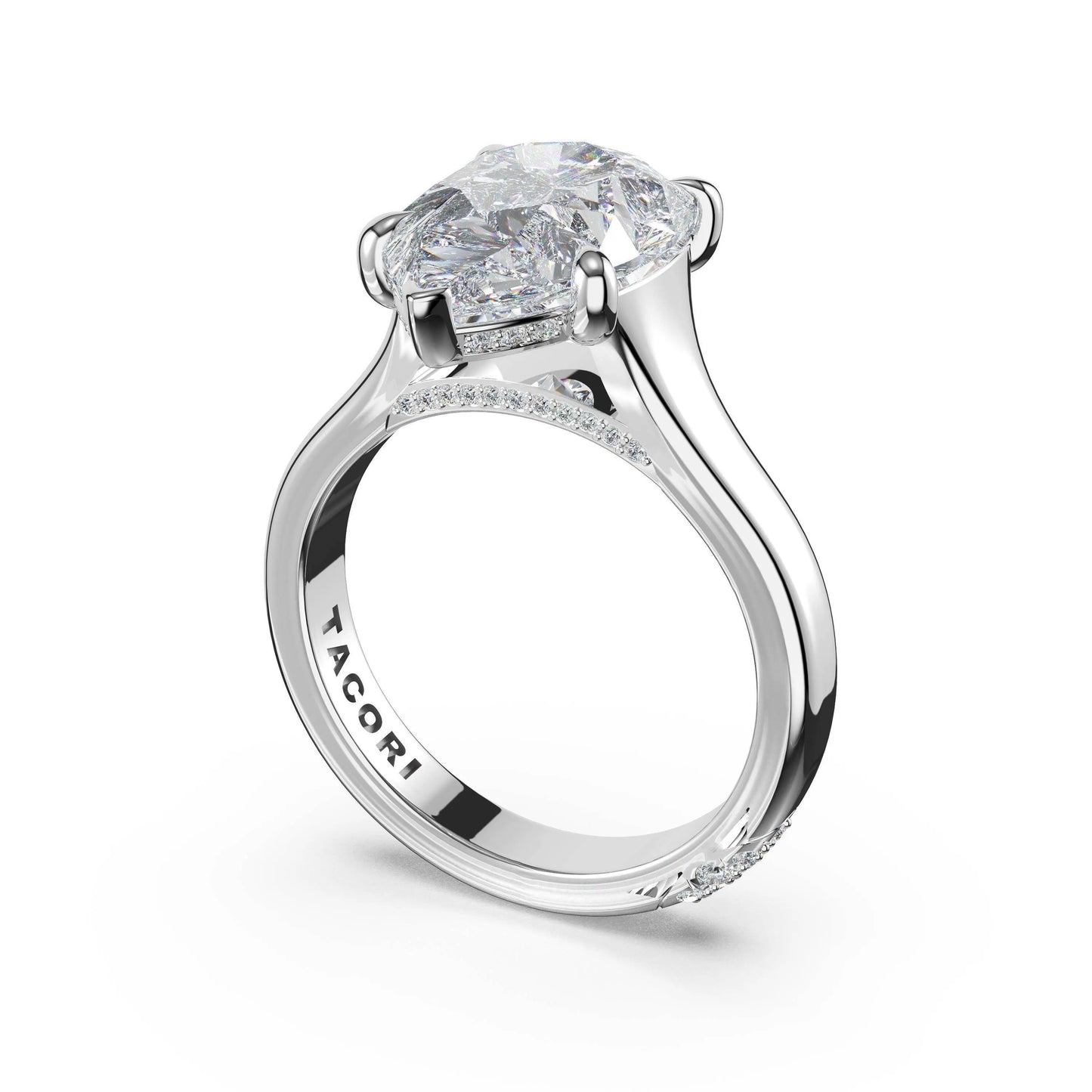 Tacori Founder's Collection | Pear Wide Band Solitaire Engagement Ring