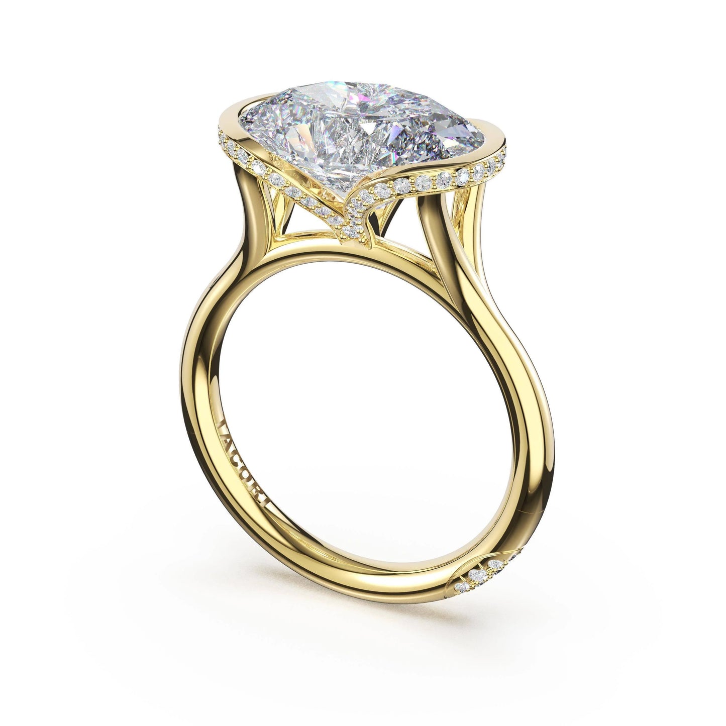 Tacori Founder's Collection | Oval East-West Semi Bezel Solitaire Engagement Ring