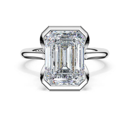 Tacori Founder's Collection | Emerald North/South Semi-Bezel Pavé-Prong Ring