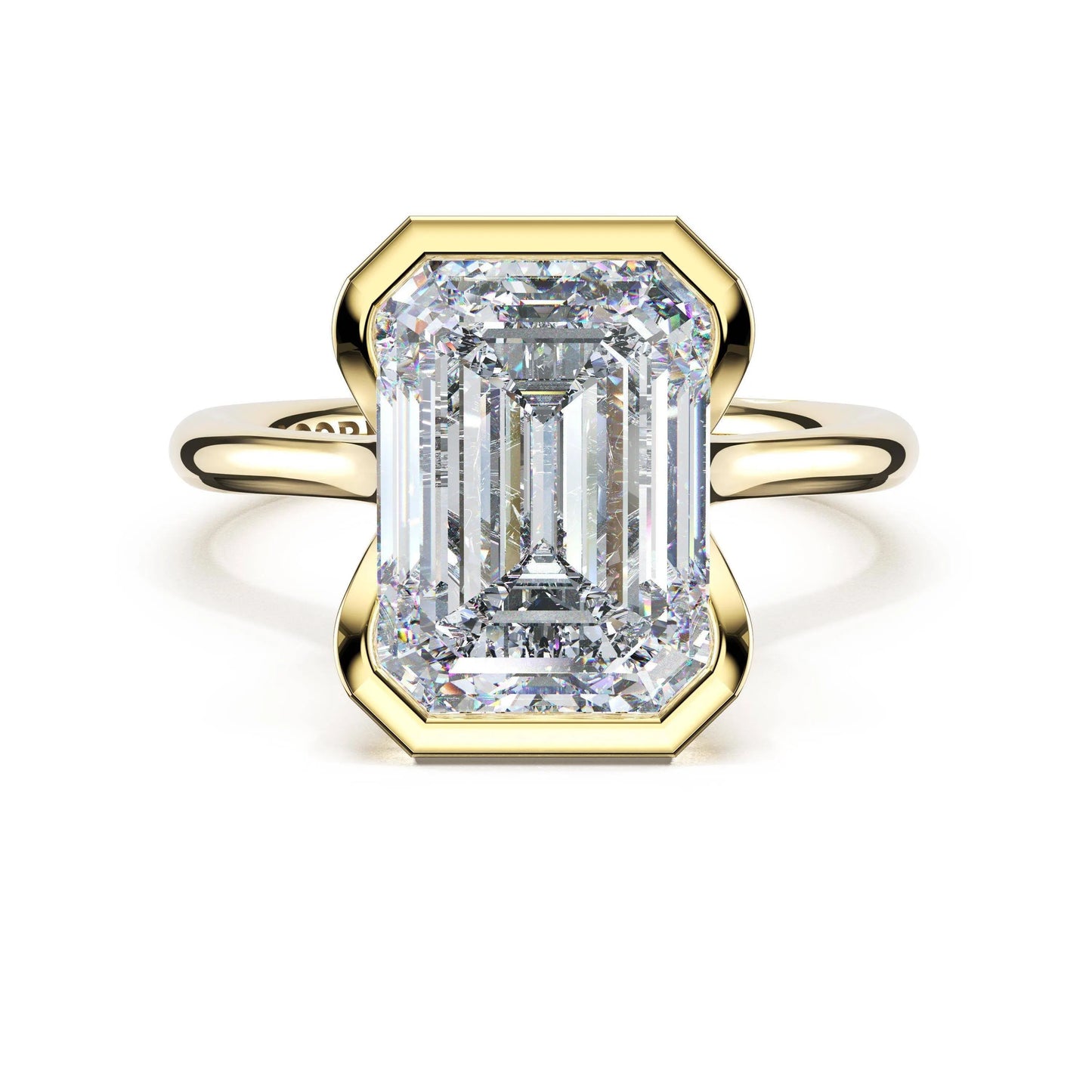 Tacori Founder's Collection | Emerald North/South Semi-Bezel Pavé-Prong Ring