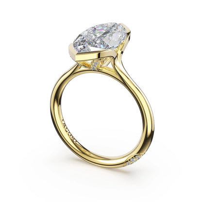 Tacori Founder's Collection | Marquise North/South Semi-Bezel Pavé-Prong Ring