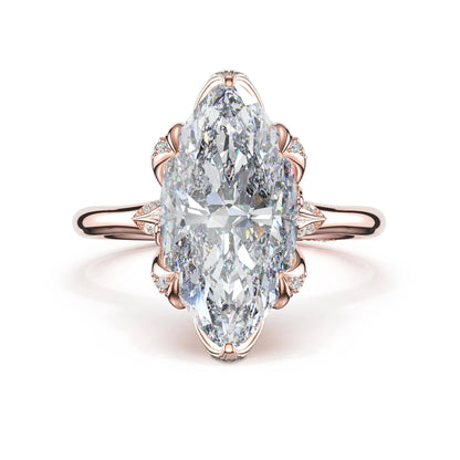 Tacori Sculpted Crescent | Marquise Petal-Crown Pavé Accent Solitaire