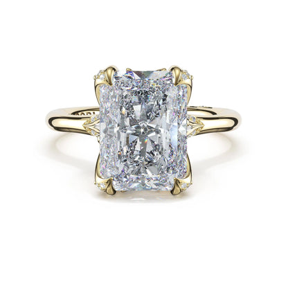 Tacori Sculpted Crescent | Radiant Petal-Crown Pavé Accent Solitaire