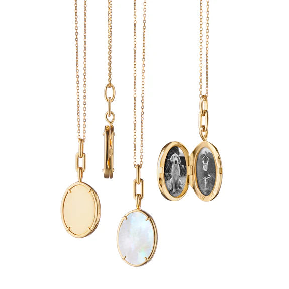  Slim Yellow Gold Locket Necklace