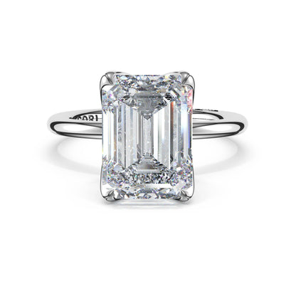 Tacori Sculpted Crescent | Emerald Sculpted Petal-Prong Solitaire