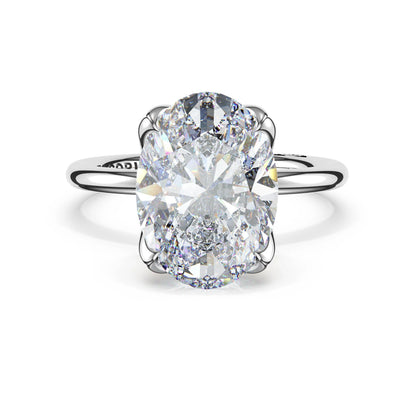 Tacori Sculpted Crescent | Oval Sculpted Petal-Prong Solitaire in Platinum