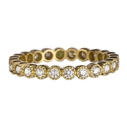 Bezel White Diamond Band