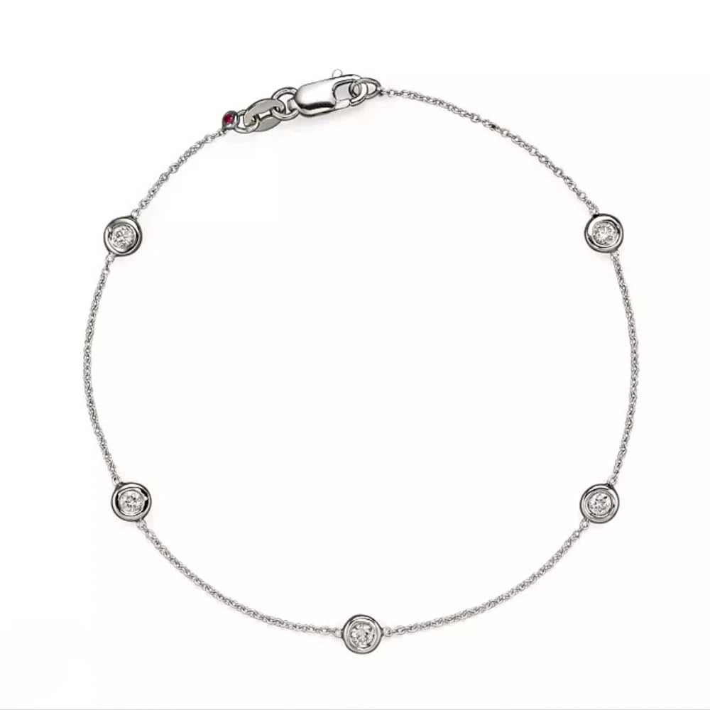White Gold Bezel Diamond Bracelet