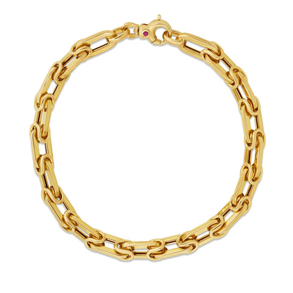 Layered Paperclip Chain Bracelet