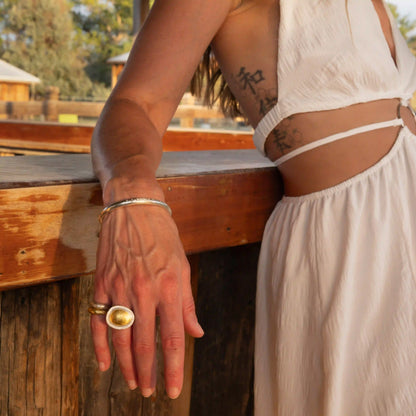 Gold Hammered Ring