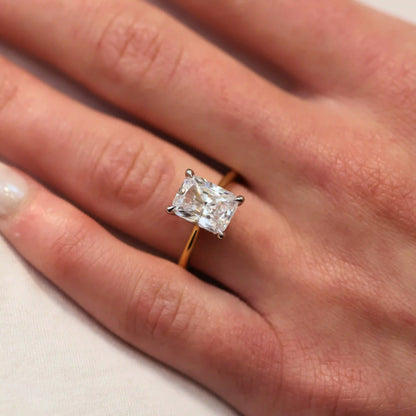 Emerald Solitaire Engagement Ring 