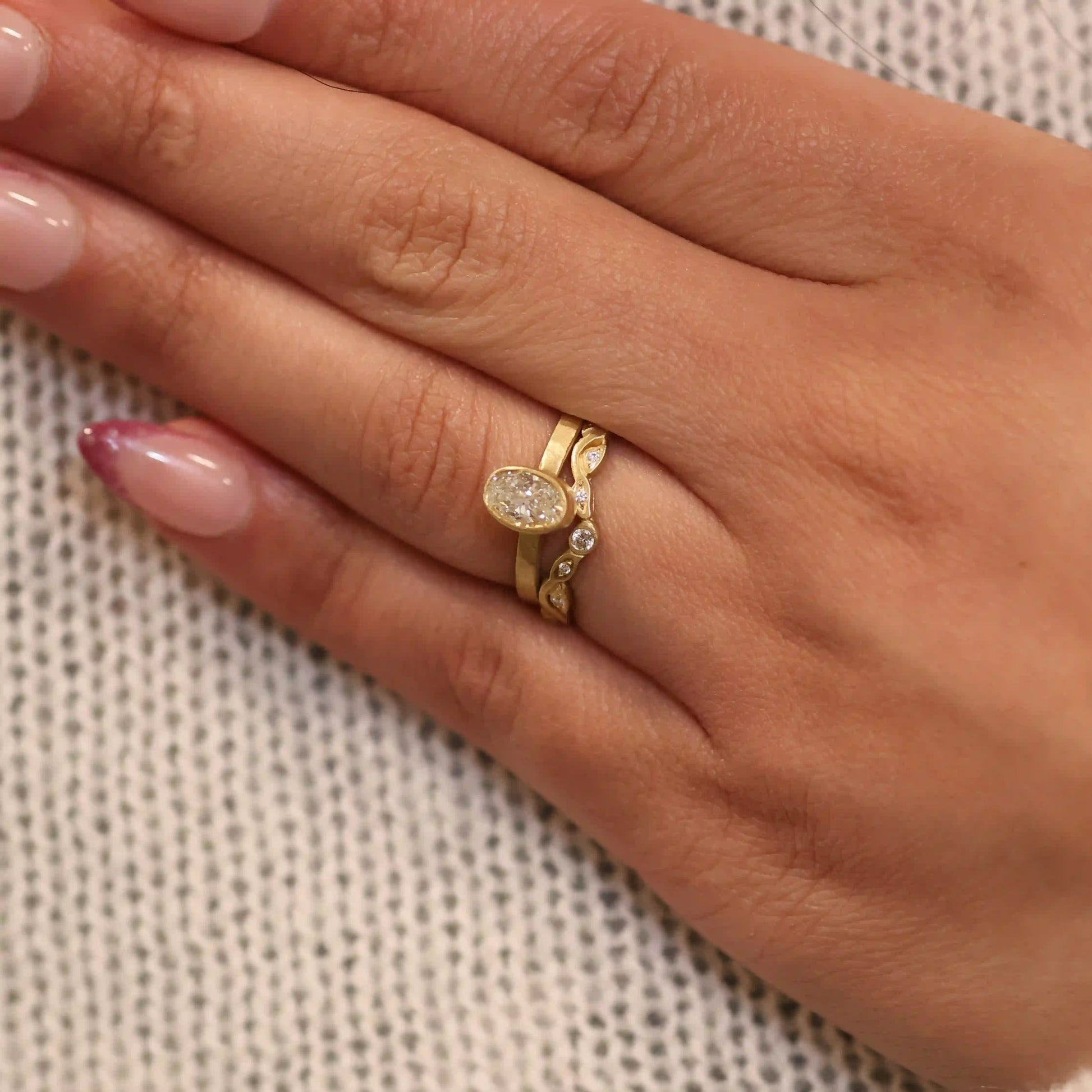 Mirror Oval Diamond Ring