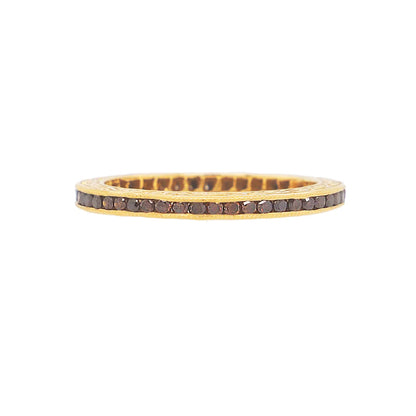 Channel Set Burnt Orange Diamond Band