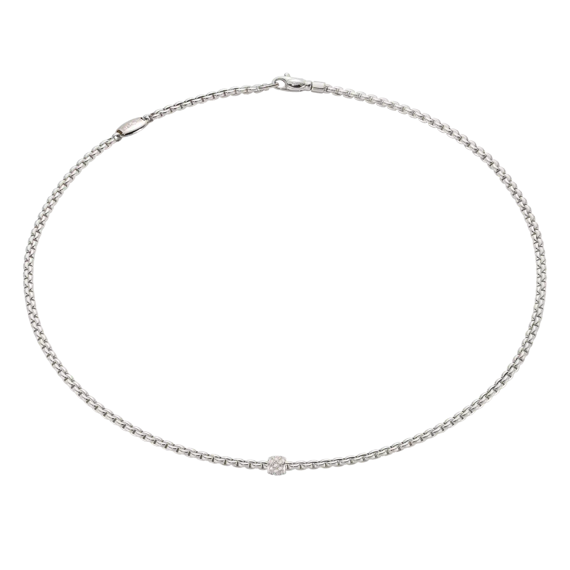 Necklace with Diamond Pave
