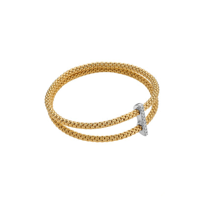 Mesh Bracelet with Diamond Pavé