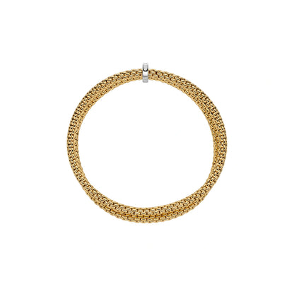 Mesh Bracelet with Diamond Pavé