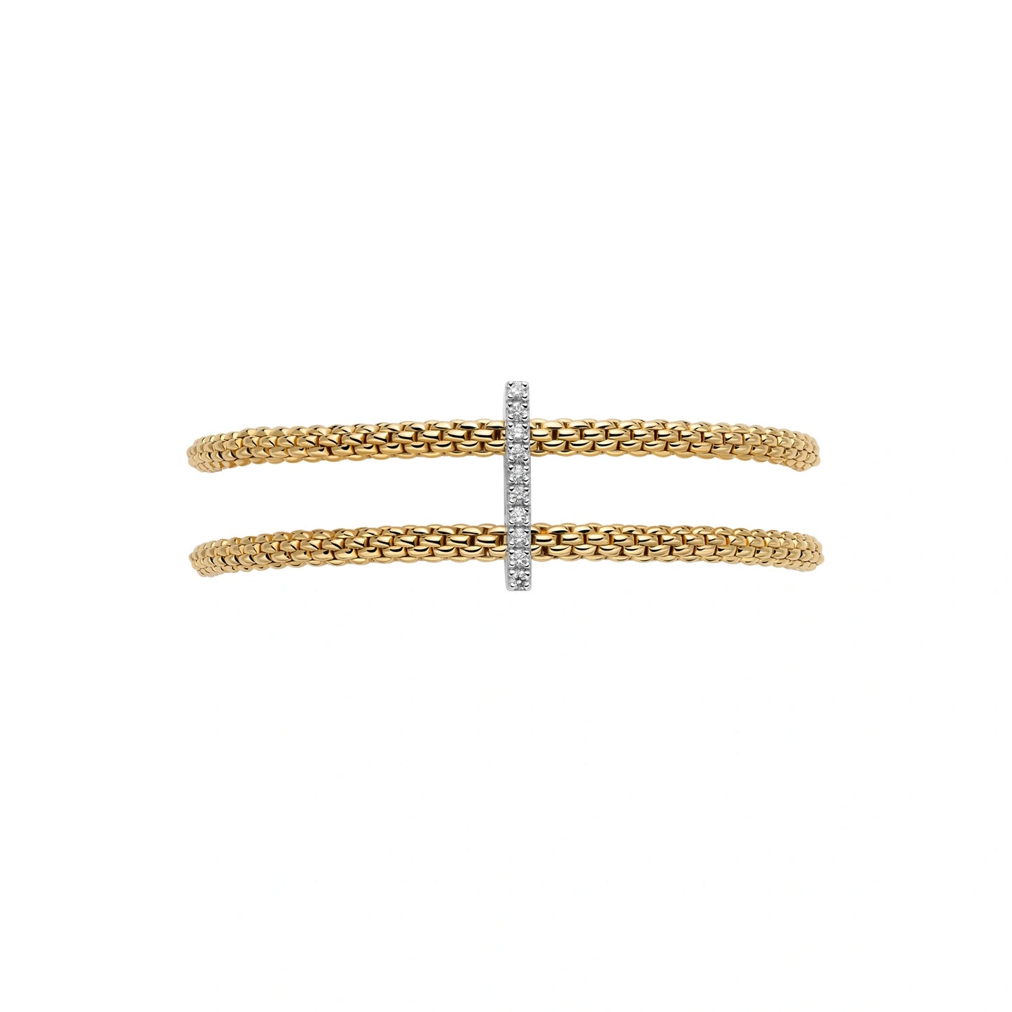 Mesh Bracelet with Diamond Pavé