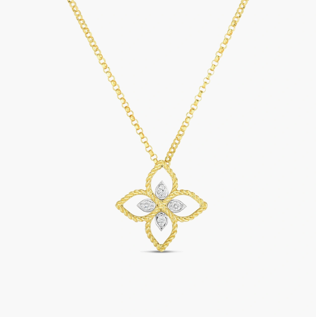Open Frame Diamond Necklace