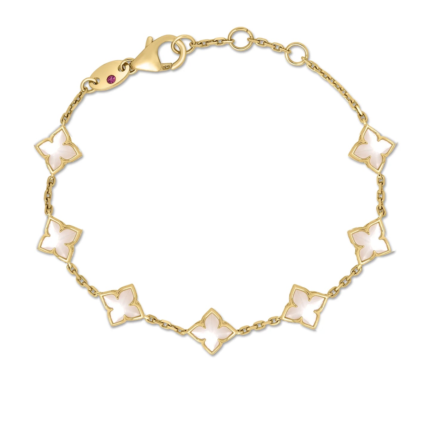 Mother of Pearl Flower Station Bracelet