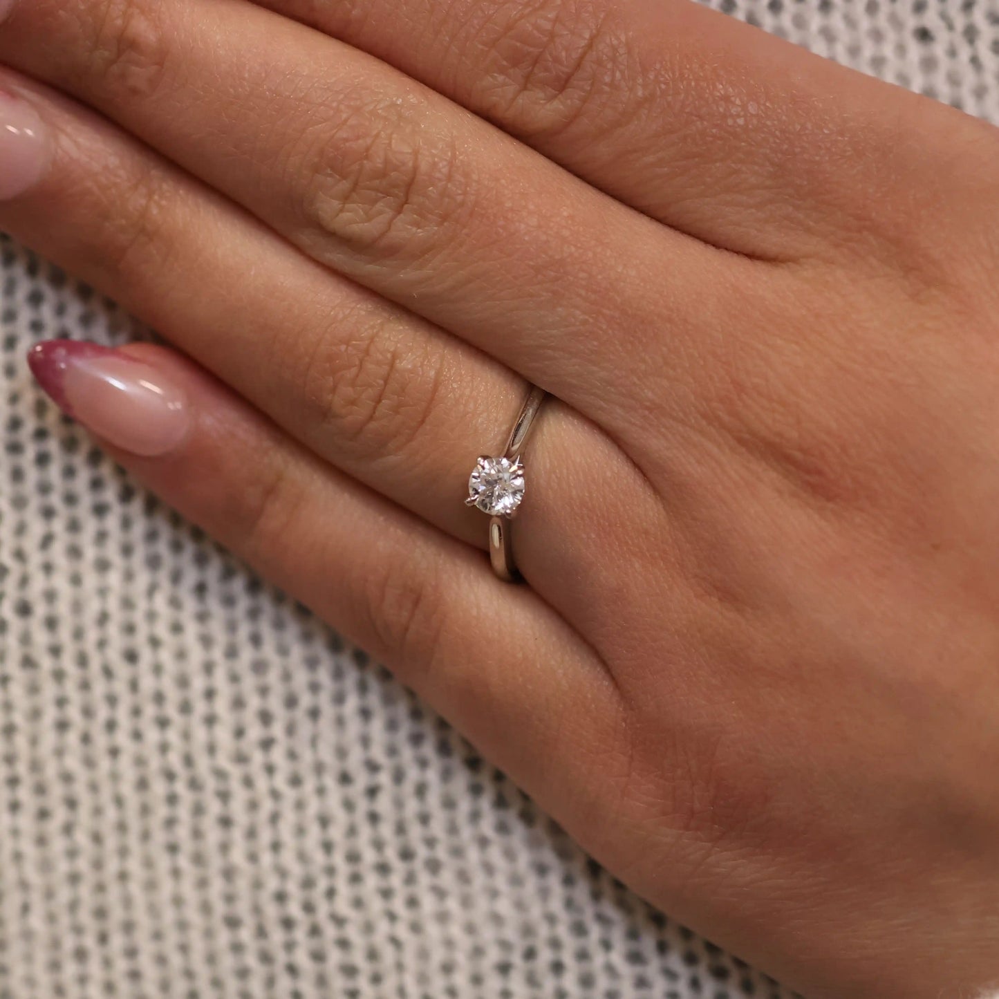 platinum diamond Vela engagement ring 