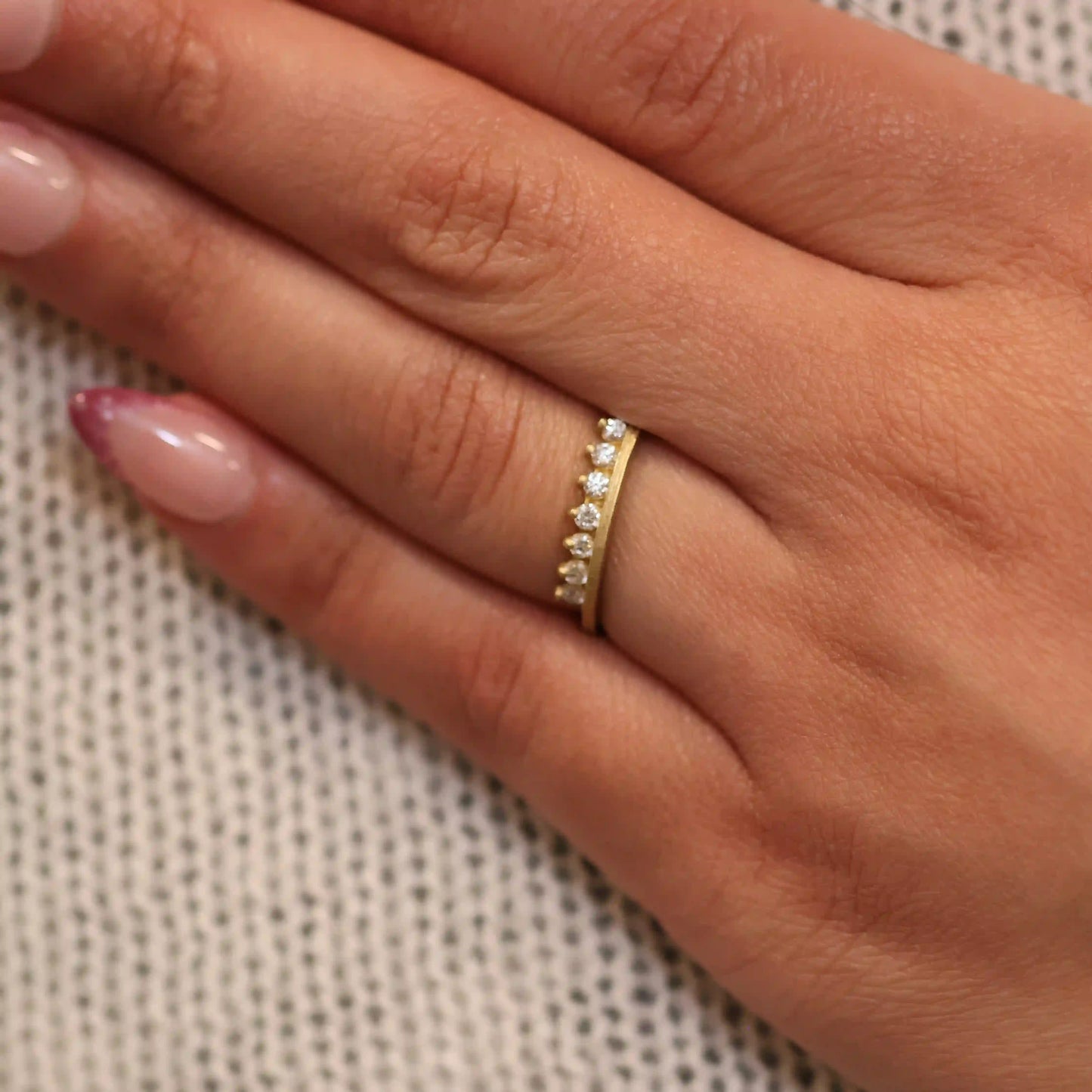 Gold Crown Diamond Band
