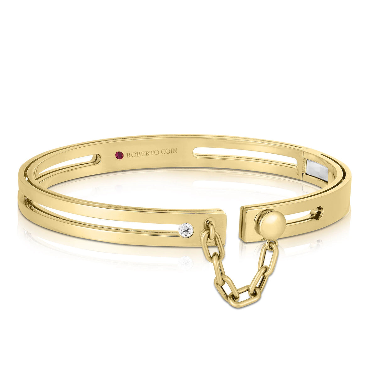 Chain Lock Cuff Bangle