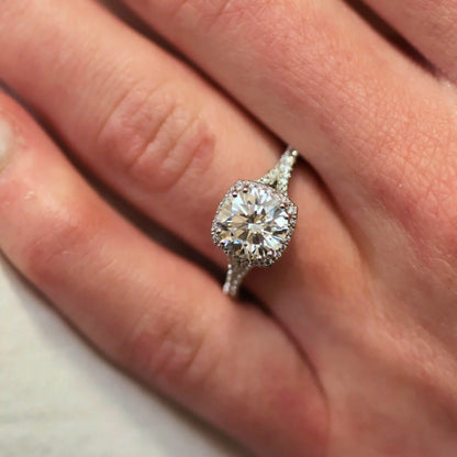 Round Bloom Engagement Ring