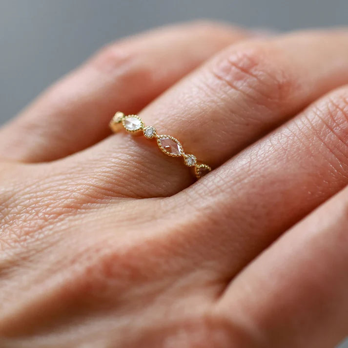 Rose Cut Diamond Band