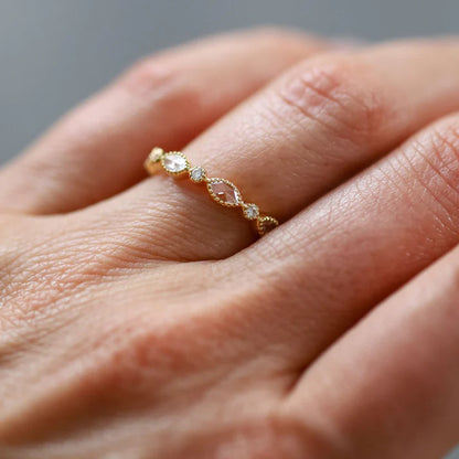 Rose Cut Diamond Band