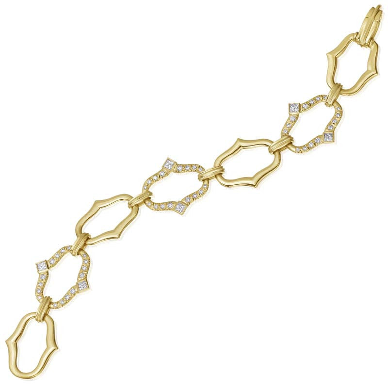 Gumuchian Secret Garden Motif 18k Gold Diamond Bracelet