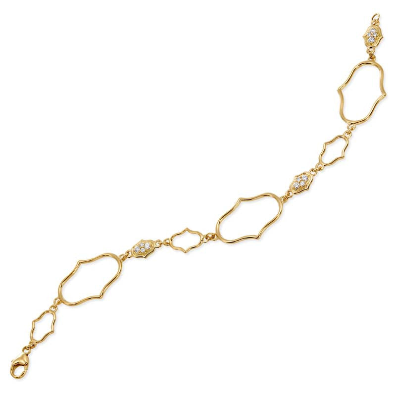 Gumuchian Secret Garden 18k Yellow Gold Delicate Motif Diamond Bracelet