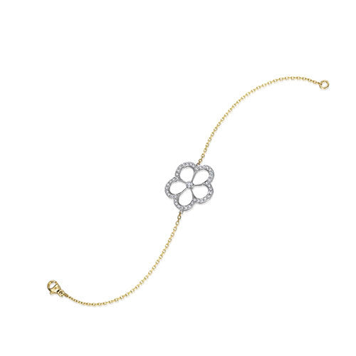 Gumuchian G. Boutique 18k Two Tone Gold Diamond Daisy Bracelet