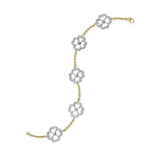 Gumuchian G. Boutique 18k Two Tone Gold Diamond Kelly Bracelet