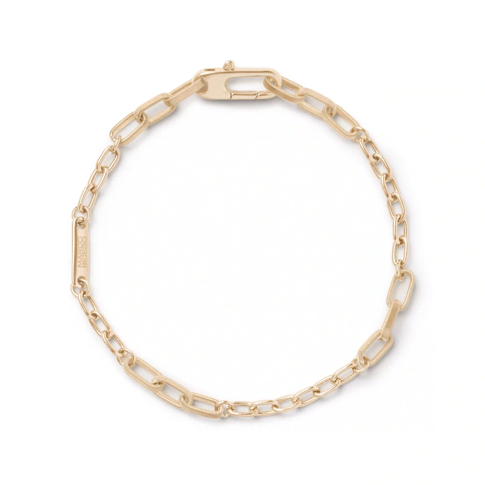 Gold Coil Small Link Bracelet