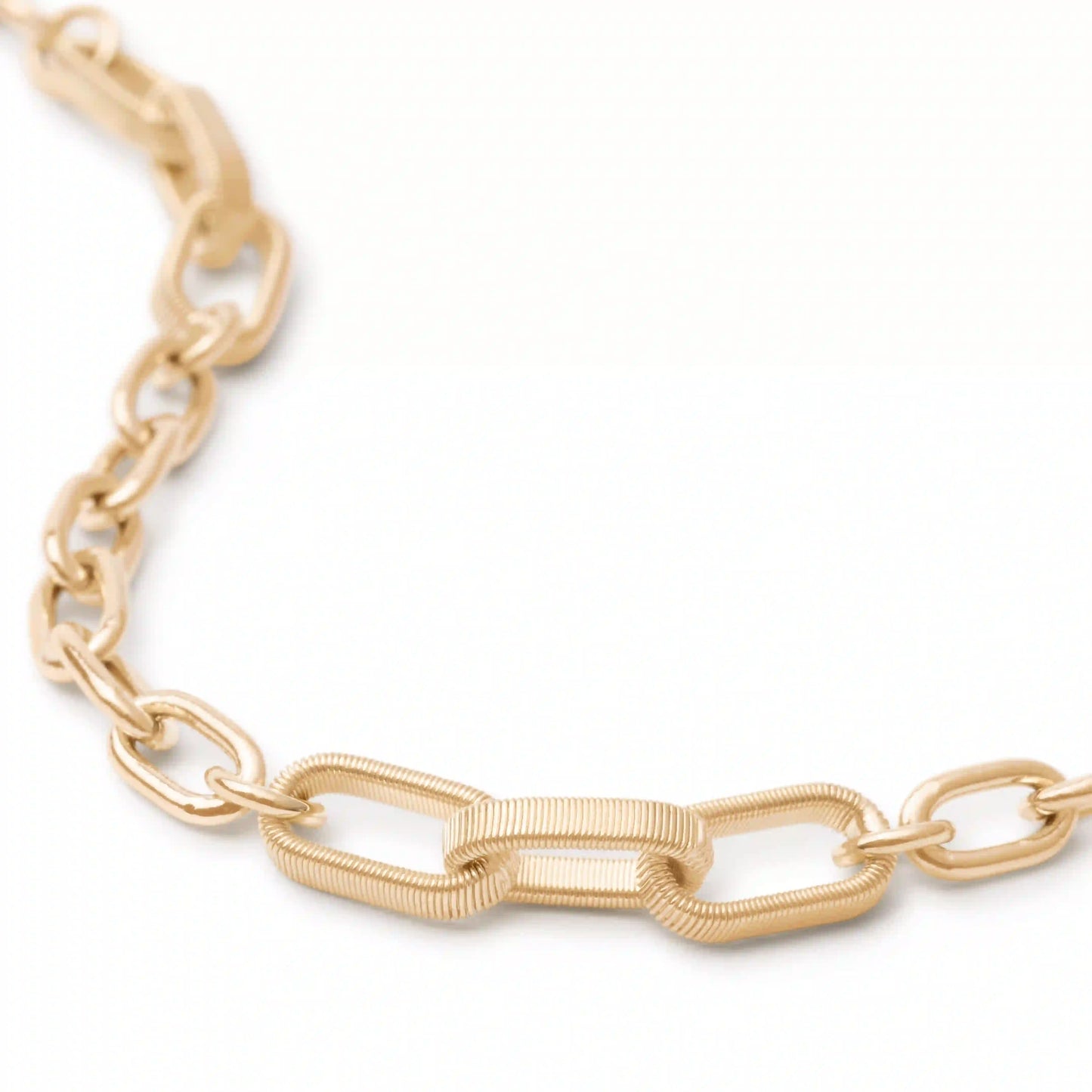 Gold Coil Small Link Bracelet
