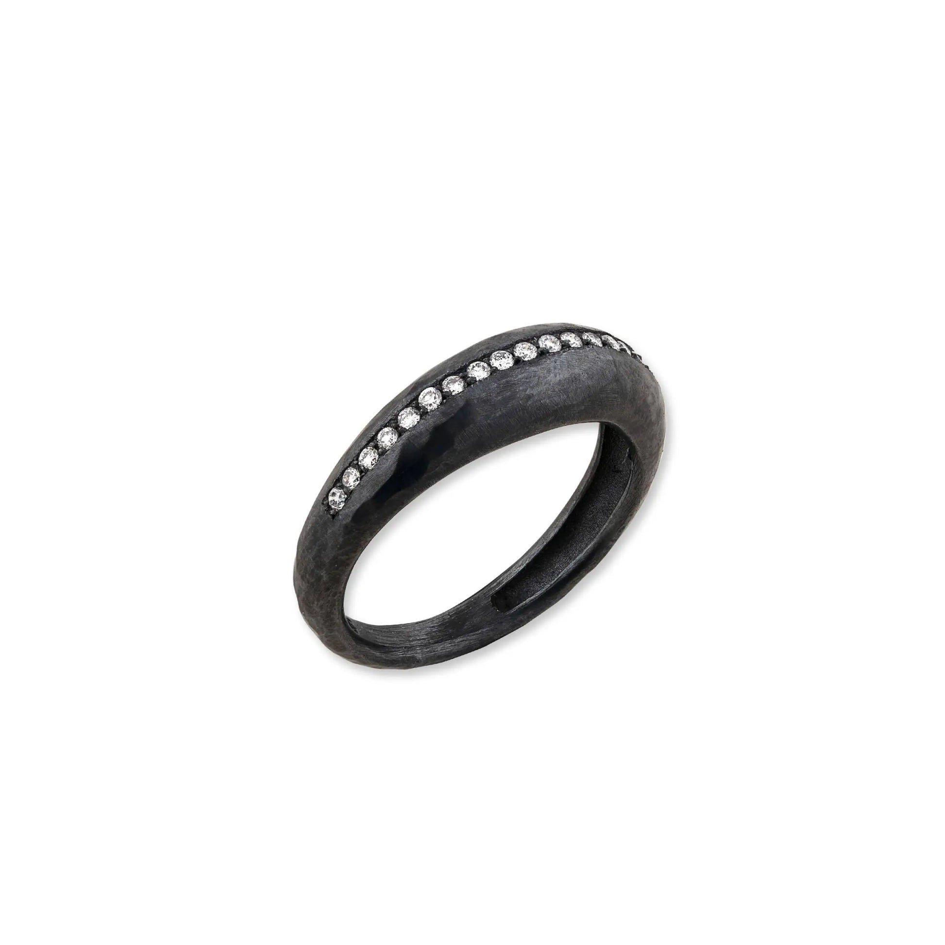 Oxidized Silver Boogie Line Ring