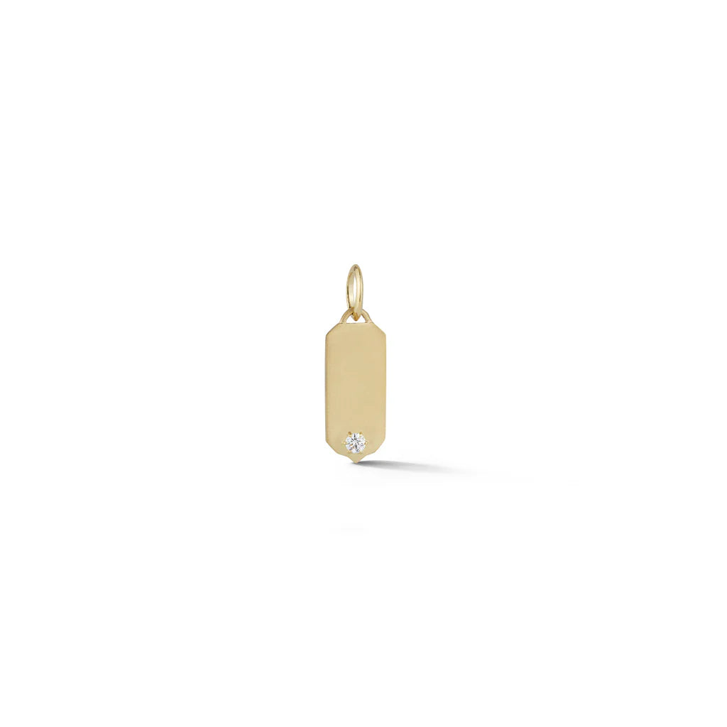 Gold Tag Charm