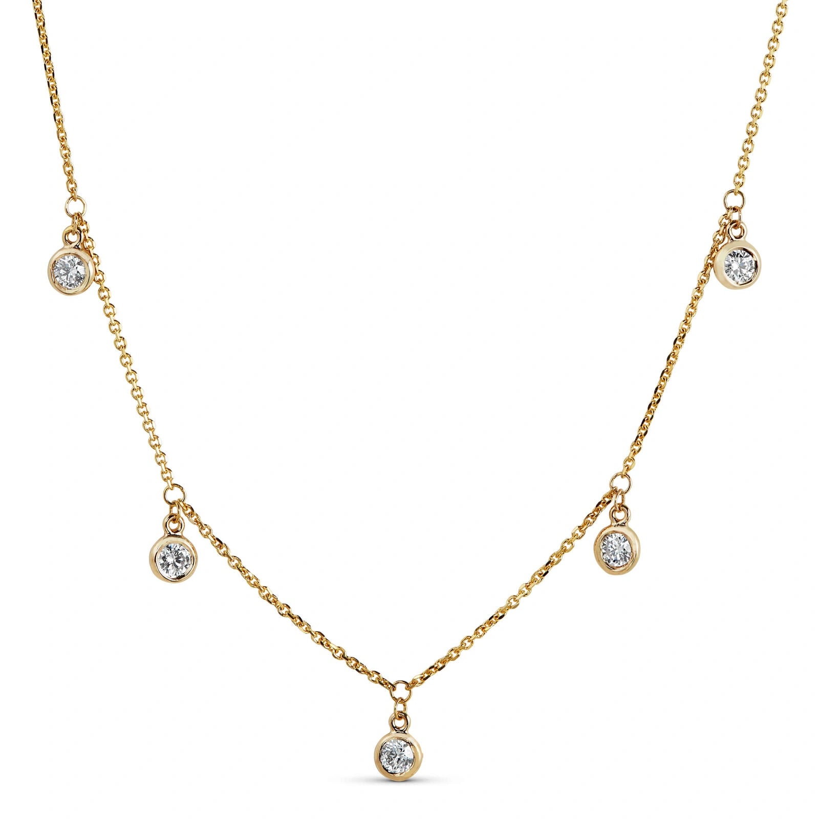 Diamond Tear Drop Necklace