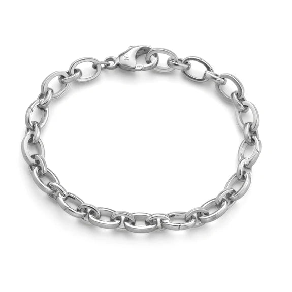 Link Charm Bracelet in Sterling Silver