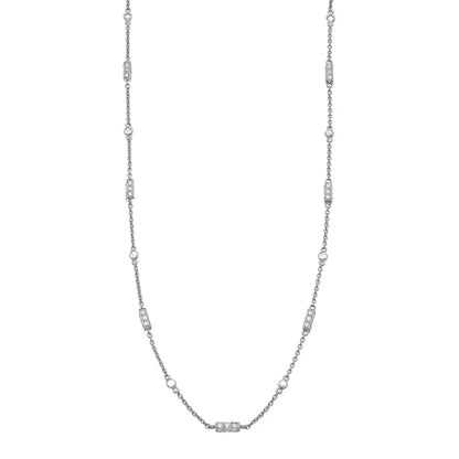 Barrel White Diamond Chain